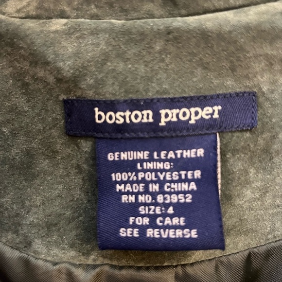 BOSTON PROPER Free Suede Embroidered Coat - Picture 6 of 7